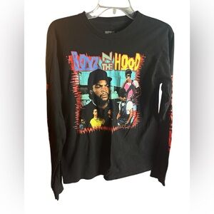 “Boy n The Hood” Black Long Sleeve Graphic Tee Sz Small youth